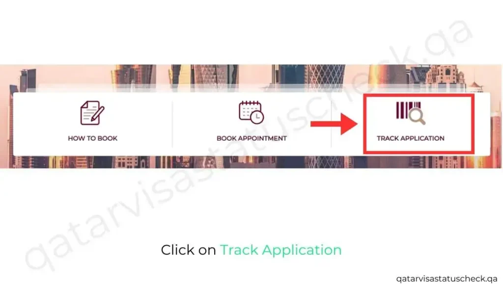 Click on Track Application