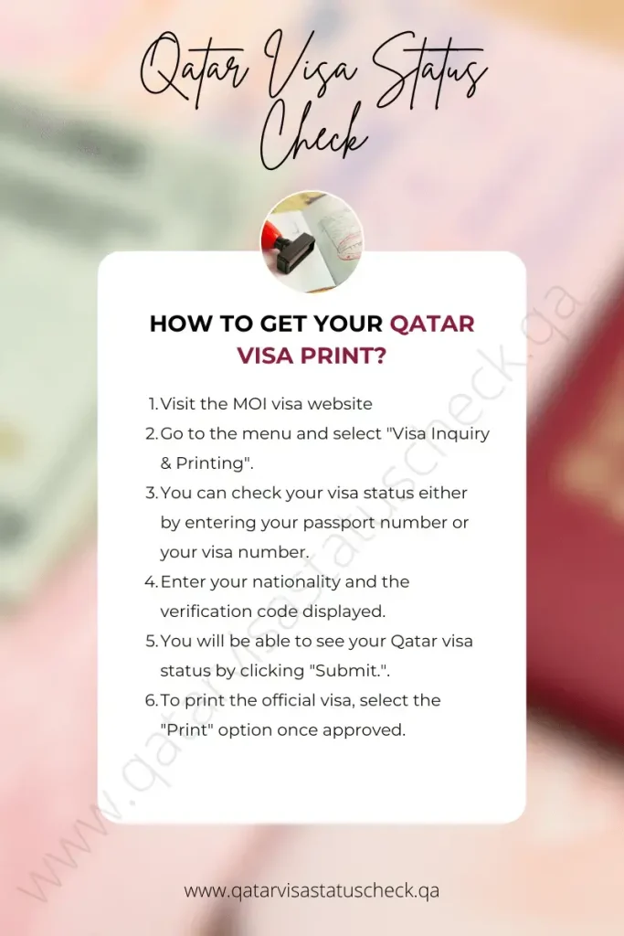 How to Get Your Qatar Visa Print