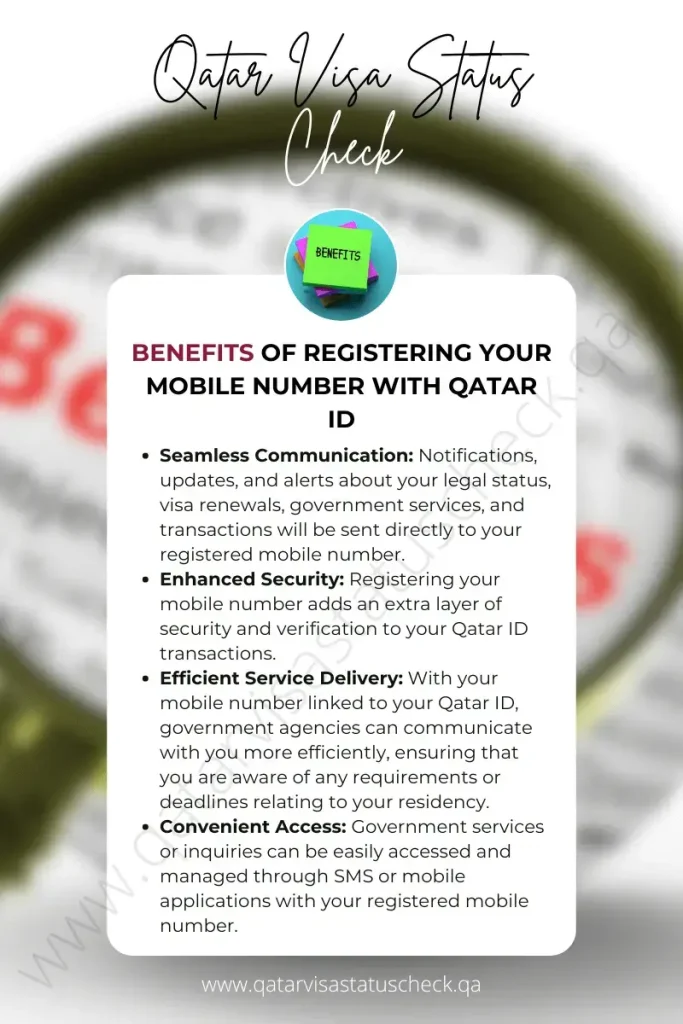 Benefits of Registering Your Mobile Number with Qatar ID