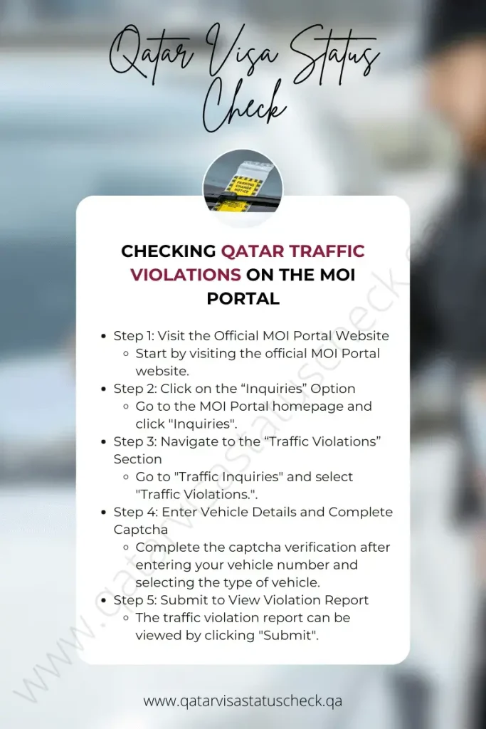 Checking Qatar Traffic Violations on the MOI Portal