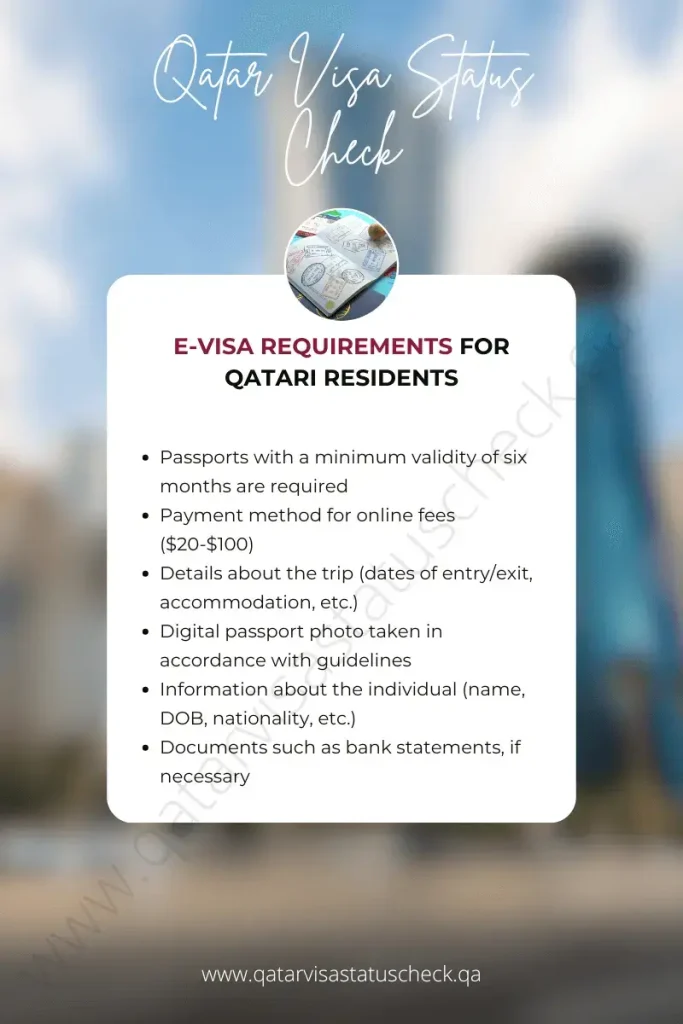 E-Visa Requirements for Qatari Residents (E-Visa Friendly Countries for Qatar Residents)