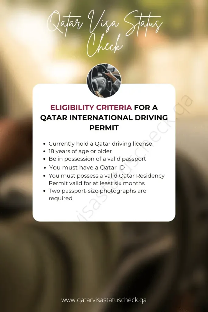 Eligibility Criteria for a Qatar International Driving Permit