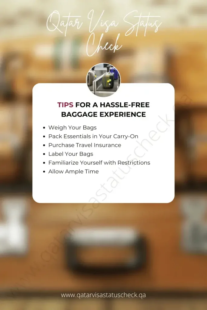 Tips for a Hassle-Free Qatar Baggage Allowance Experience