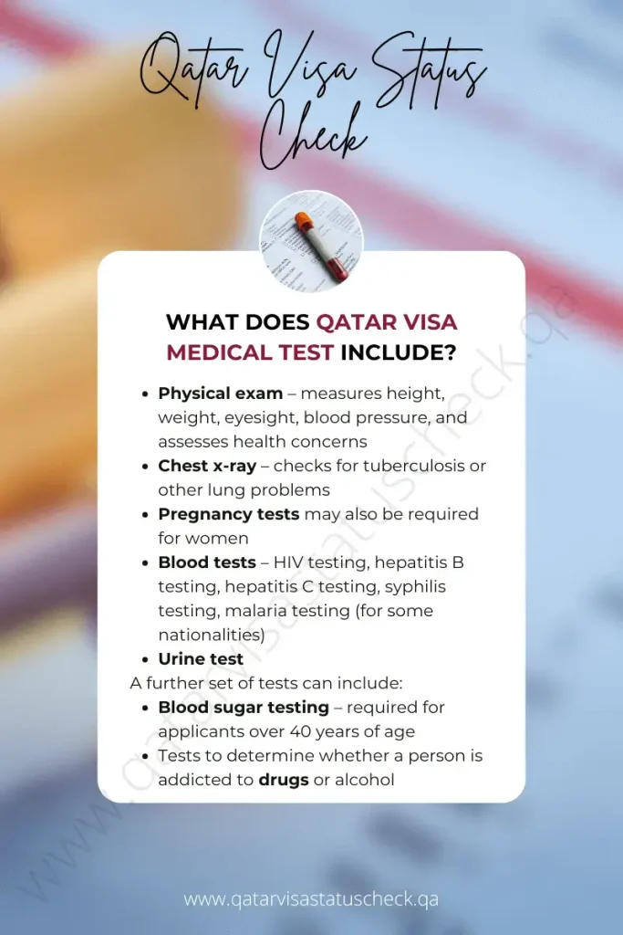 What Does Qatar Visa Medical Test Include